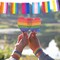 60 Rainbow Triangle Pride Flags, 66 Feet, 2 Sets, 5.5 x 8.3 Inches, LGBT Pride Occasion, Banner, Pennant
